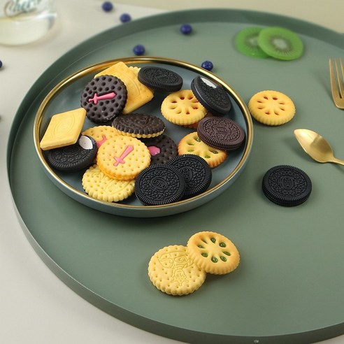시뮬레이션 음식 모델 비스킷 오레오 쿠키 모델 촬영 소품 가게 장식, 비스킷 한 조각 (무작위)