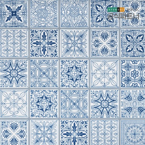 타일시트지 보닥타일 포르투갈 블루 부엌타일 친환경 셀프 욕실 포세린 접착식 아트월