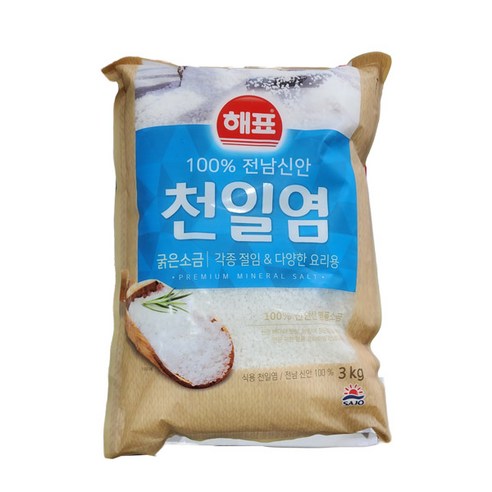 해표 천일염, 3kg, 1개