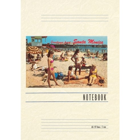 (영문도서) Vintage Lined Notebook Greetings from Santa Monica California Beach Scene Paperback, Found Image Press, English, 9798385419036