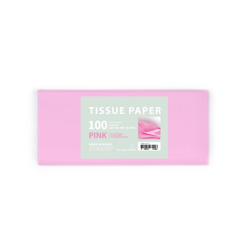 PaperPhant 다용도 Color 색화지 2절 (Tissue Paper), 핑크, 100개