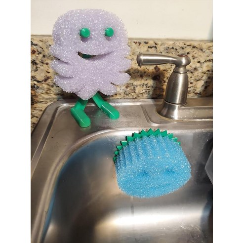 Sponge Holders for Kitchen or Bathroom. Fits Scrub Daddy and Mommy sponges Green 핫템 잇템, 화이트