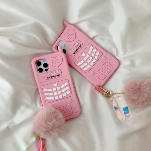 아이폰12미니 실리콘 케이스, 핑크 바비, 할인가격 9,500원