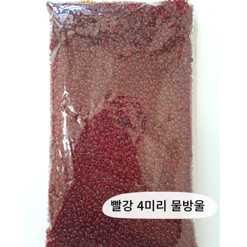일본비즈 마쯔노 MGB 막대비즈 라운드 육모 빅사이즈 대용량 글라스비즈, 1개, 빨강 물방울