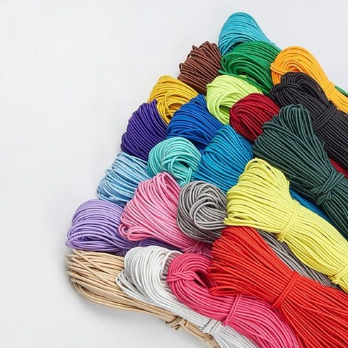 (4마) 23color 고무스트링끈 스트링고무줄, 11.라이트옐로우, 1개