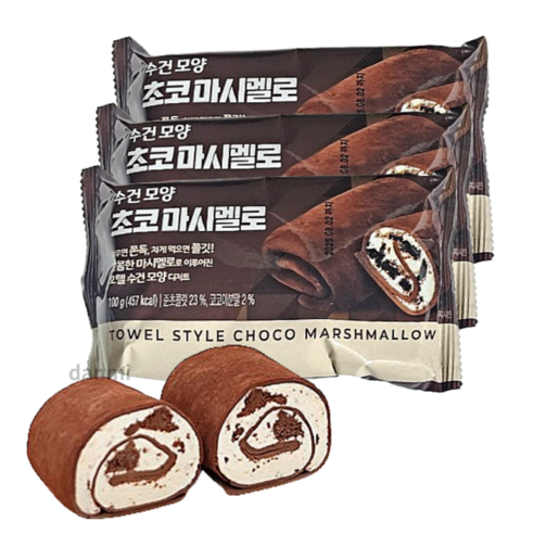 중국 수건케이크 세븐일레븐 CU GS 편의점 초코크림 케익, 3개, 0.1kg