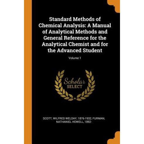 (영문도서) Standard Methods of Chemical Analysis: A Manual of Analytical ...