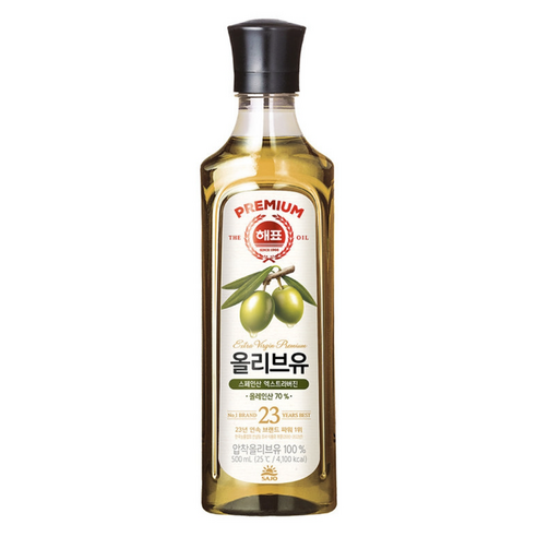 해표 프리미엄 올리브유EV 500ML, 3개