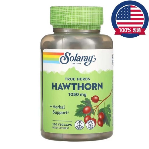 솔라레이 손베리 산사나무 열매 캡슐 525mg 180정 Hawthorn 1개 홍화산사나무 솔라레이 손베리 산사나무 열매 캡슐 525mg 180정 Hawthorn 1개 홍화산사나무