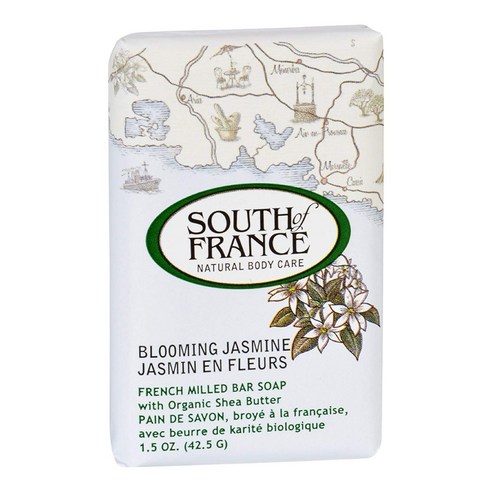 South Of France 프렌치 밀드 바 솝 With 오가닉 시어 버터, 42.5g, Blooming Jasmine