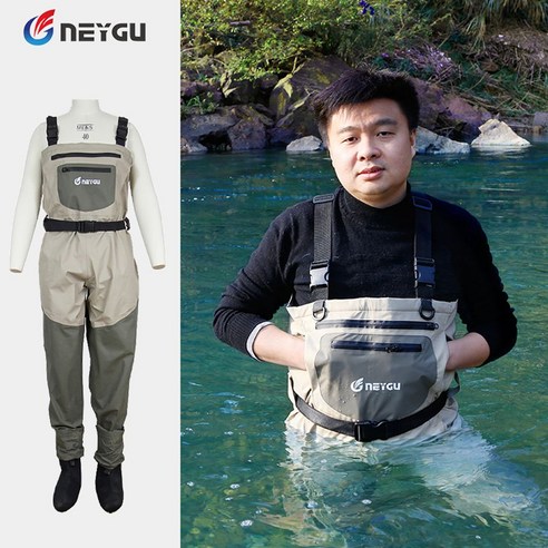 가슴장화 해루질 쏘가리웨이더 전신 작업복 모내기 낚시, XXL(180-190), 카키/66