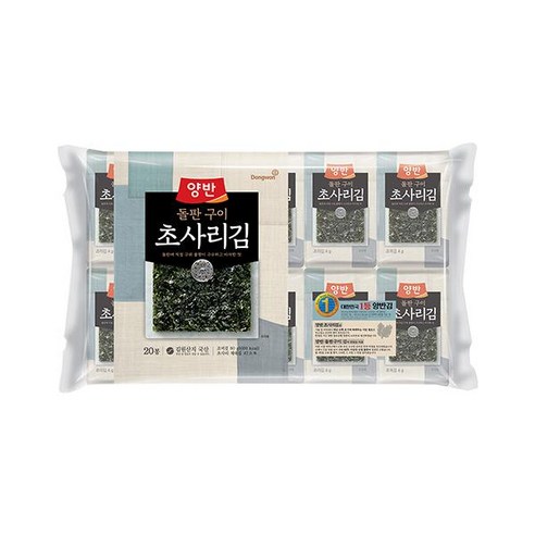 동원 양반 돌판구이 초사리김 식탁김 (20봉) 80g, 1개