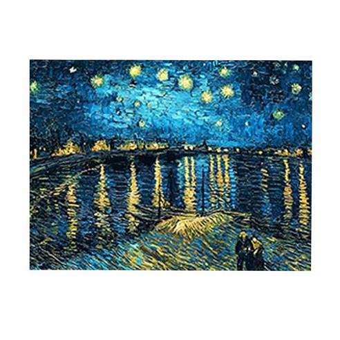오늘의오브제 DIY 보석십자수 패브릭 원단형 35x25cm, 2_26_고흐의 아를의 ~, 1개