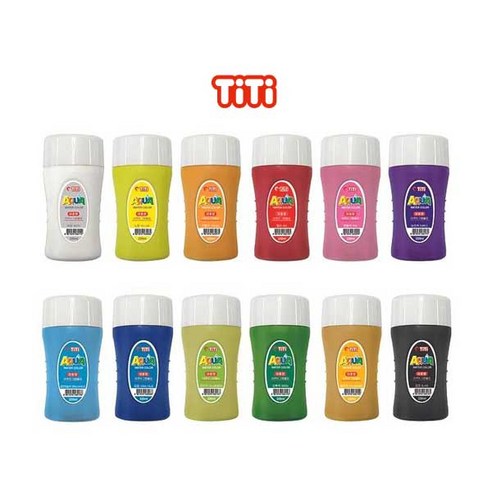 티티 아쿠아물감 수채화물감 220ml 12색세트구성, 12색