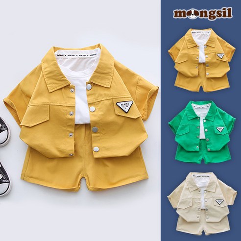 몽실이 셔츠형자켓 반팔상하복