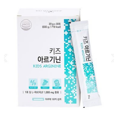 준바이오랩 키즈 아르기닌 젤리 어린이 아르기닌 1000mg 1개월 30포 1개 2개 3개 4개, 2박스, 30회분