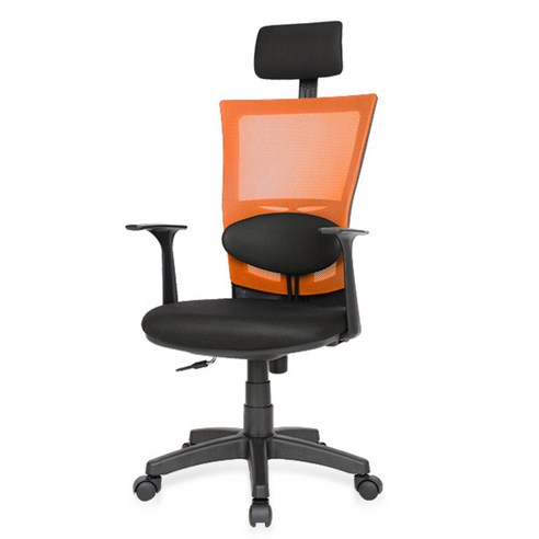 체어포커스 쿨링스퀘어 CQ4 대요추 의자헤더형 의자, 오렌지