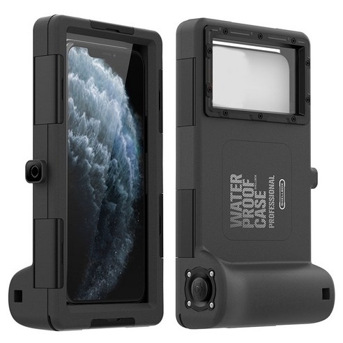SHELLBOXS 범용 다이빙 휴대 전화 보호 쉘 휴대 전화 수중 카메라 보호 쉘, 검정, 하나