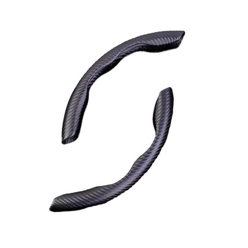 2Pcs 스티어링 휠 커버 프로텍터는 직경 38cm에 적합 겨울에는 따뜻하고 여름에는 시원합니다., 광택 블랙, {"수건소재":"스웨이드 가죽"}