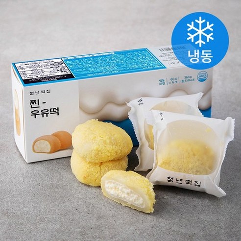 청년떡집 찐우유떡 (냉동), 1개, 360g