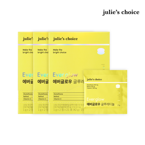줄리스초이스 에버글로우 글루레티놀, 42g, 3개