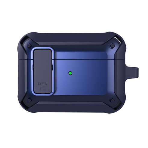 에어팟프로케이스 남성형 견고한 이어폰 케이스+ 카라비너, 색상 4, 에어팟Airpods pro