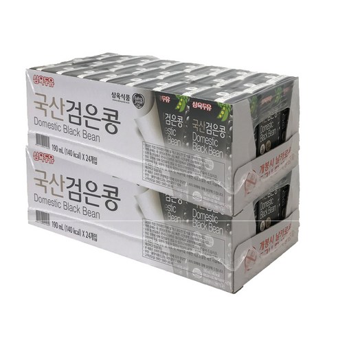 [삼육두유] 국산 검은콩 두유 190ml, 24개