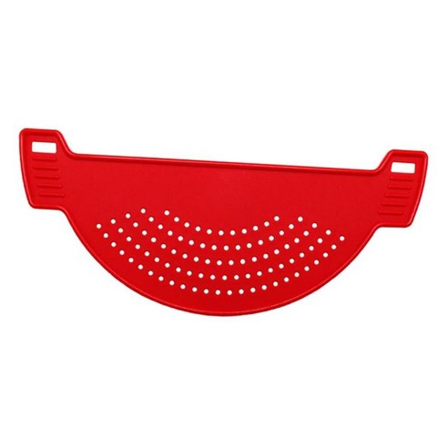 플라스틱 쌀 야채 여과기 깔때기 드레이너, 레드, 28.5x11.9cm