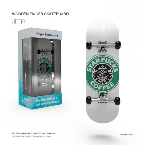 DIY 핑거 스케이트보드 / 미니 손가락 베어링 보드 Fingerboard skateboard, 99mm x 29mm (드라이브 포함), O, 1개