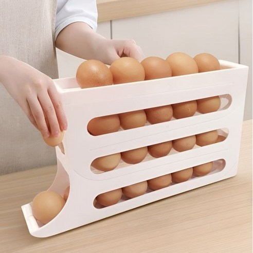 베리본 냉장고 계란 보관 트레이, 화이트, 1개