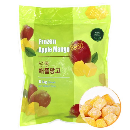 냉동 애플망고 다이스 1kg, 5개