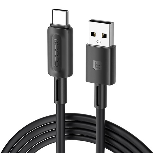 Toocki YT 3A C타입 고속충전케이블, 3m, 블랙, 1개