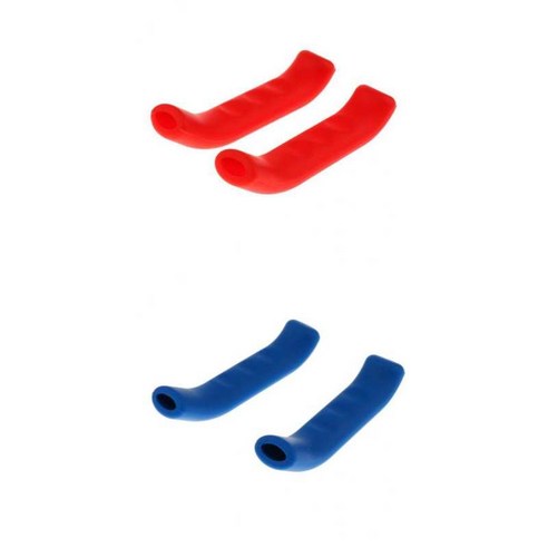 2 쌍 MTB 자전거 브레이크 레버 커버 보호대 슬리브 자전거 부품 레드 블루 75mm, 레드, 블루, 실리콘