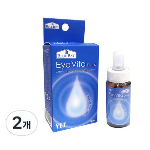 블루베이 Vet 아이비타 드롭 20ml 눈물영양제 강아지/고양이 겸용, 2개
