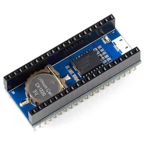 라즈베리 파이 피코 온보드 DS3231 칩에 대한 피코 RTC 시계 확장 보드 모듈, 하나, 보여진 바와 같이
