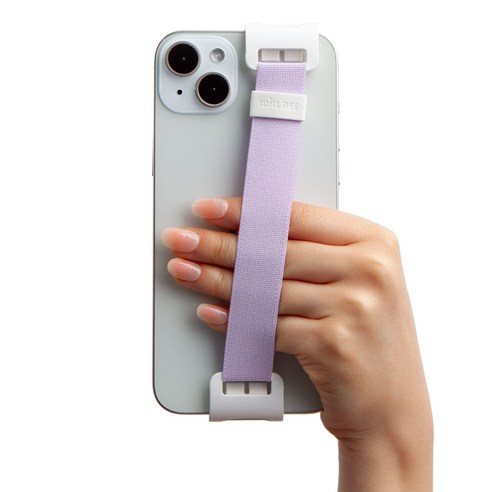 윌비 클립온 포인트 미니 (15.5 - 16cm 용) 핸드폰 이북리더기 핸드 스트랩, 퍼플, 1개