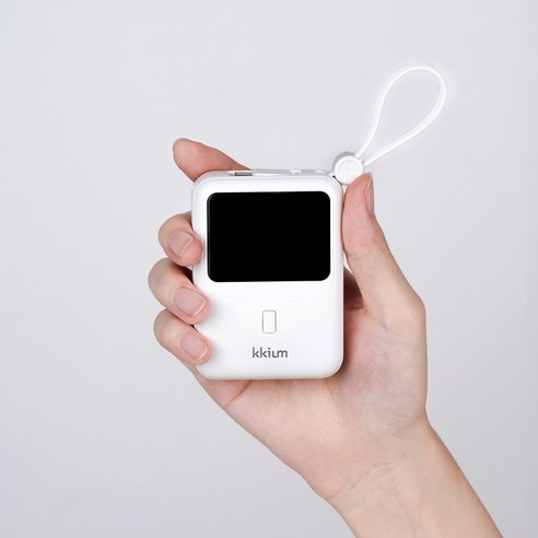 끼움 3XL 4in1 초고속 도킹형 미니 10000mAh PD22.5W 고속 보조배터리 기내반입 가능, 화이트
