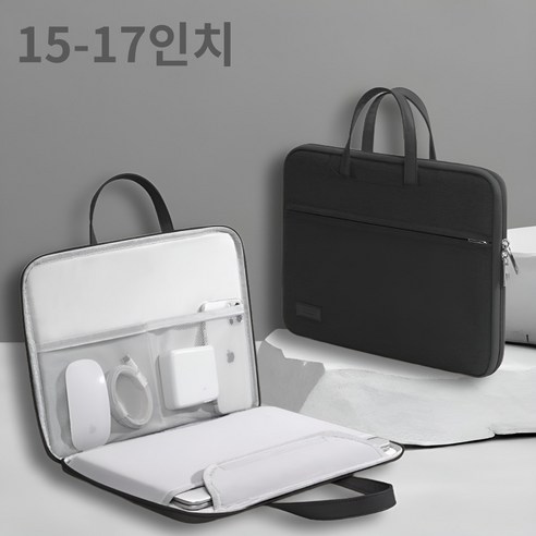 유니킷 180도 오픈 슬림 노트북 가방, 블랙, 1개