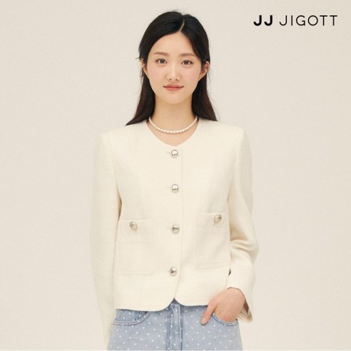 JJ지고트 메탈 버튼 라운드넥 재킷 GP3M0JK941