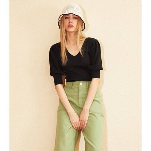 에고이스트 [에고이스트] 볼륨소매 페미닌 V넥풀오버 (EP2OKH04)