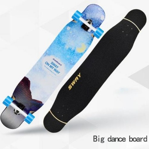 인라인바퀴 타이어 105*25 CM 스케이트 보드 중국어 메이플 네 바퀴 더블 로커 브러시 스트리트 데크 에머, 20 not flash