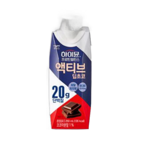 [하이뮨] 프로틴 밸런스 액티브 초코 250ml, 3개