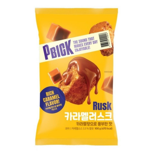 PBICK 카라멜 러스크, 5개, 100g