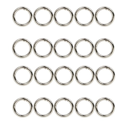 오픈형오링 열쇠고리 키링, 내경13mm, 20개, 실버