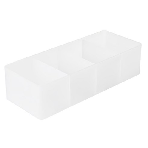 마메 칸막이 다용도 정리함 대형, 흰색반투명, 1개