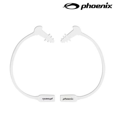 피닉스 수영 분실방지 코드 실리콘 귀마개 PNE-200 화이트, 2개