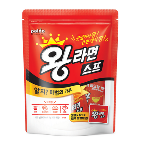 팔도 왕라면 스프 만능 조미료 여행용 5gx20개입, 100g, 1개