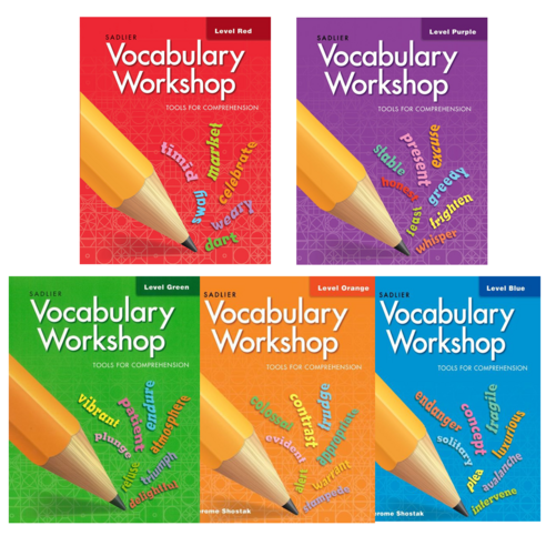 Vocabulary Workshop 레드 퍼플 그린 오렌지 블루 Red Purple Green Orange Blue 보케블러리 워크샵, workshop Orange