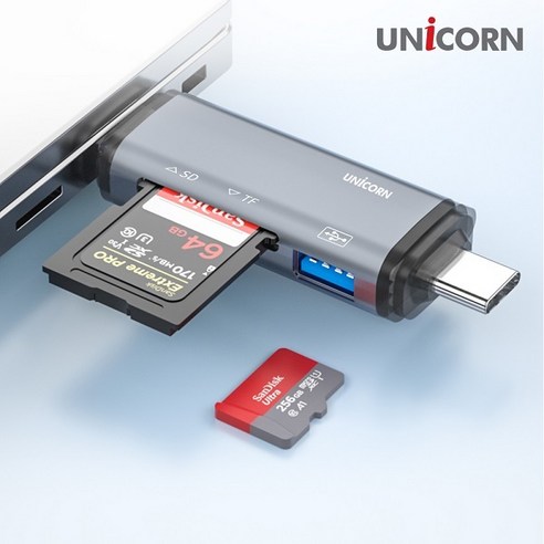 유니콘 XC-3000M 3in1 멀티카드리더기(OTG+A/C타입/8핀IOS+USB3.0 1포트) 멀티리더, 선택1, 선택1