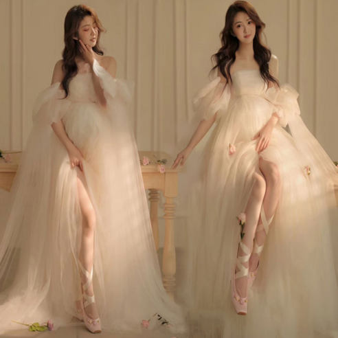 [웨딩나우ㅣ강추] 만삭의 빛나는 순간을 포착하는 만삭 촬영 유색 드레스 [WeddingNOWㅣ인기상품]
